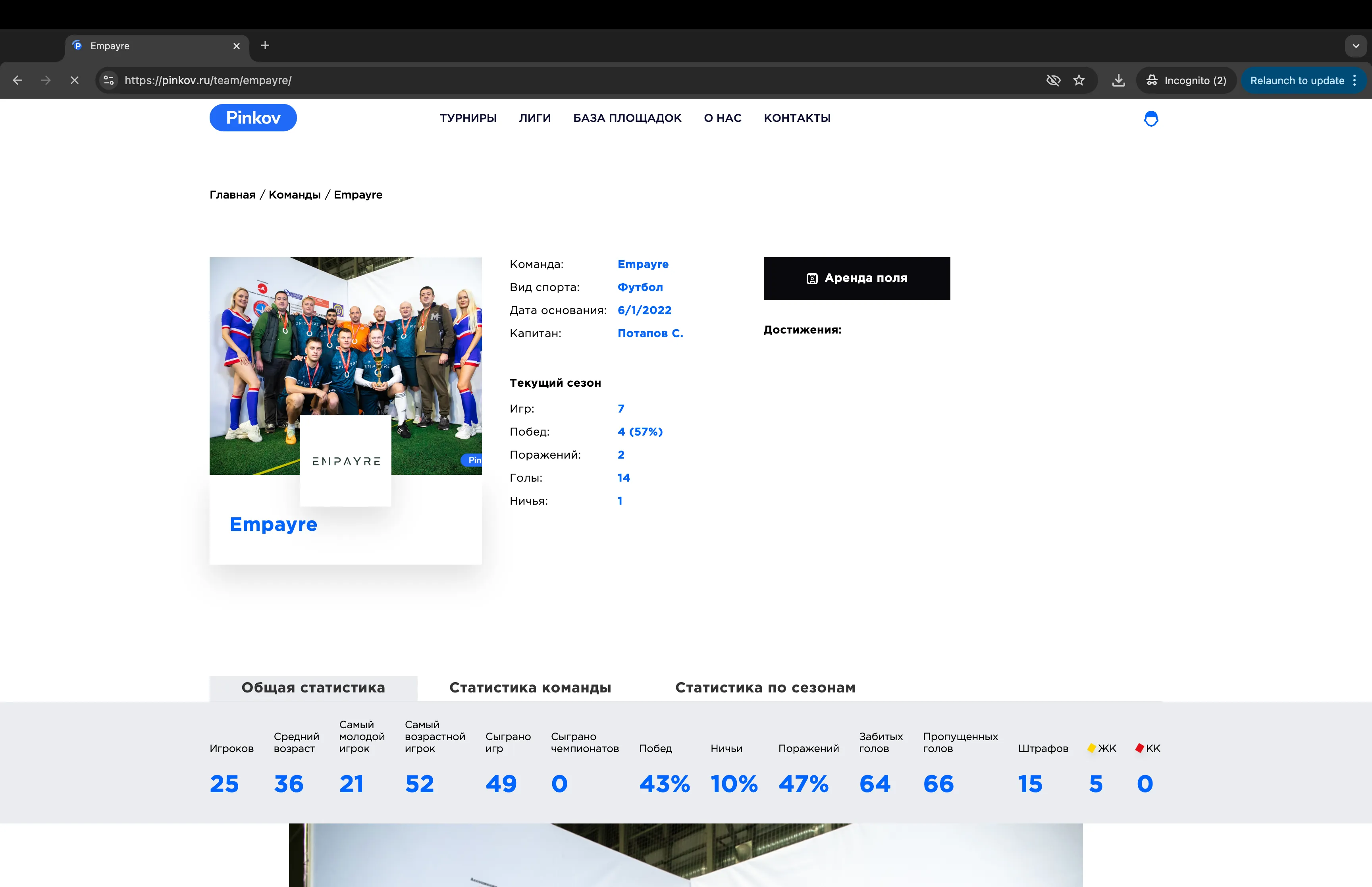 Футбольная команда криминальной структуры Empayre
